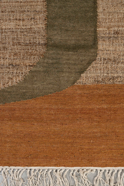 Vloerkleed Pavilion 200x300 Natural Green Brown by Dutchbone