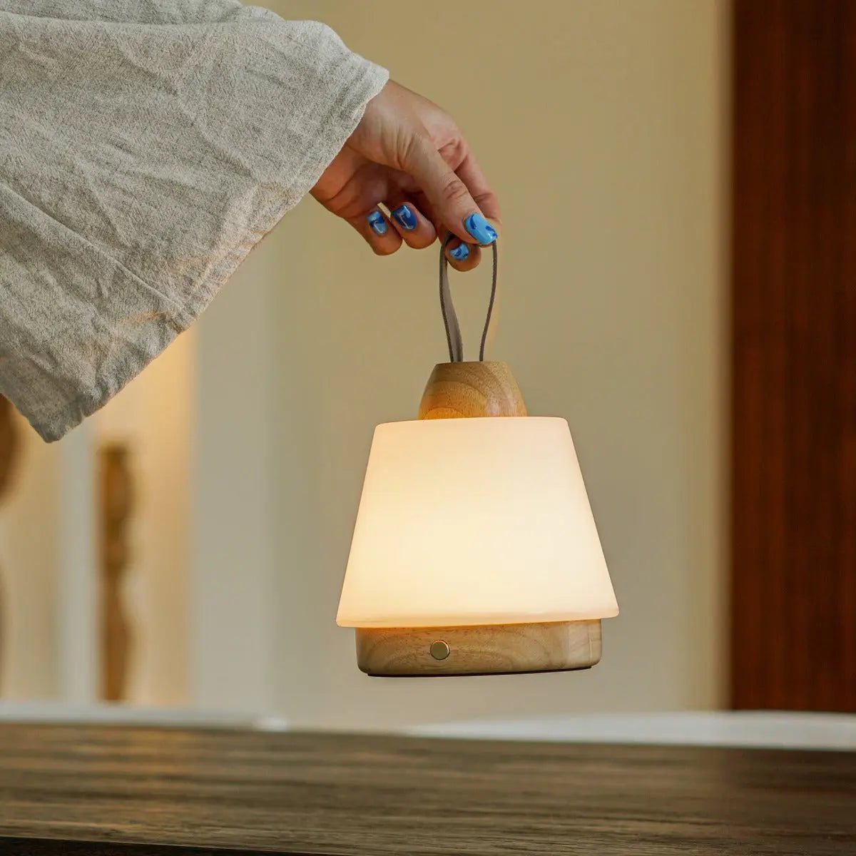 Tafellamp oplaadbaar Liv lichtbruin