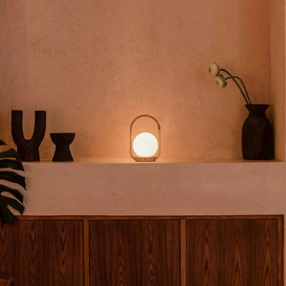 Tafellamp oplaadbaar Skye Lichtbruin Hout