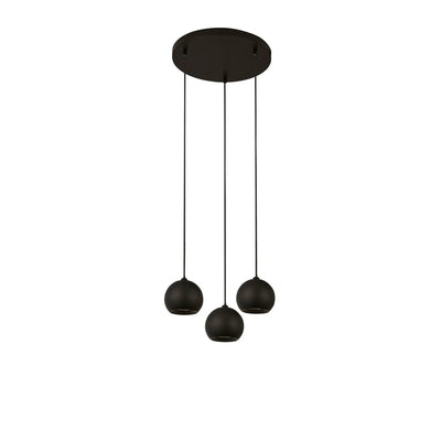Hanglamp Eindhoven 3Lt - Sand Black Metal by Searchlight