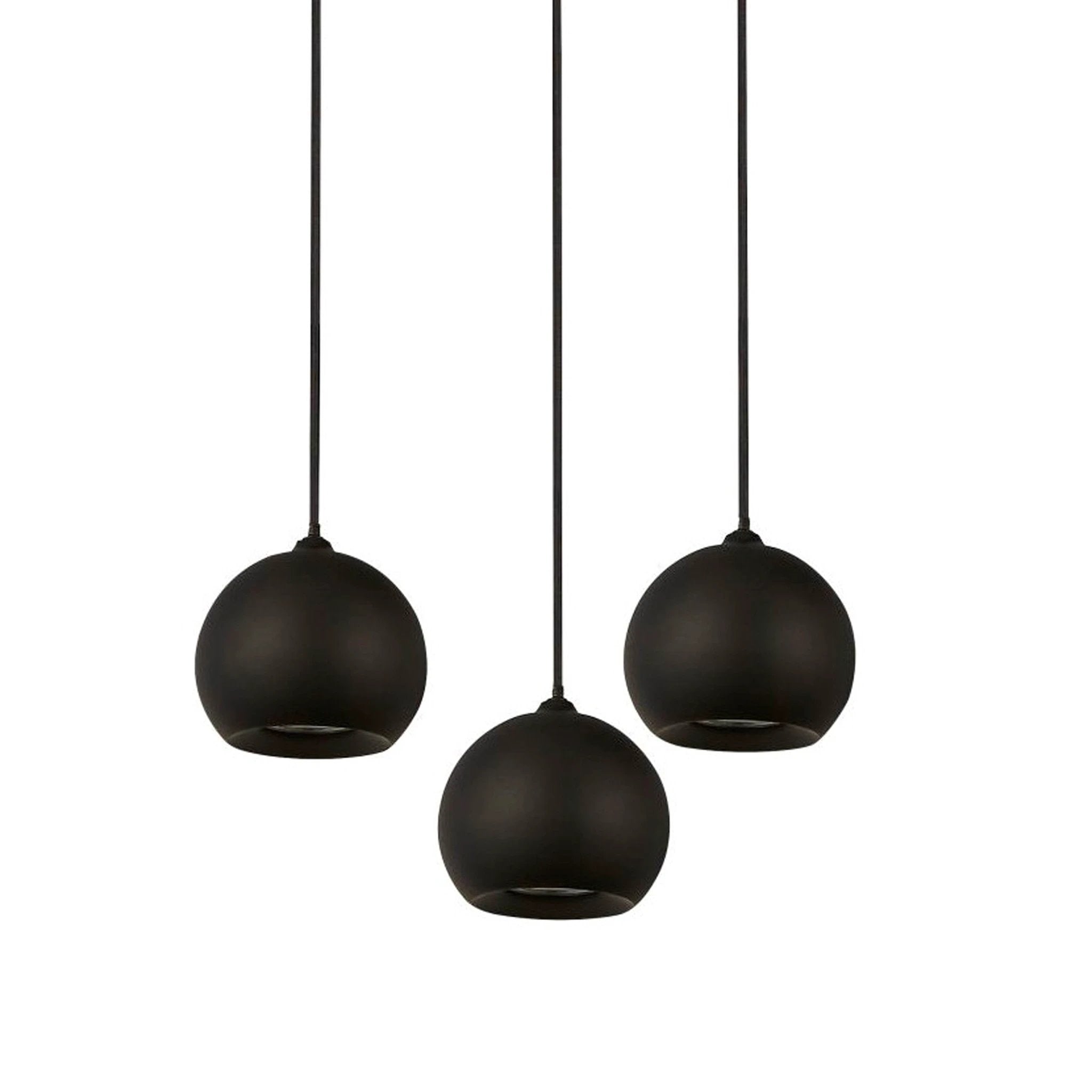Hanglamp Eindhoven 3Lt - Sand Black Metal by Searchlight