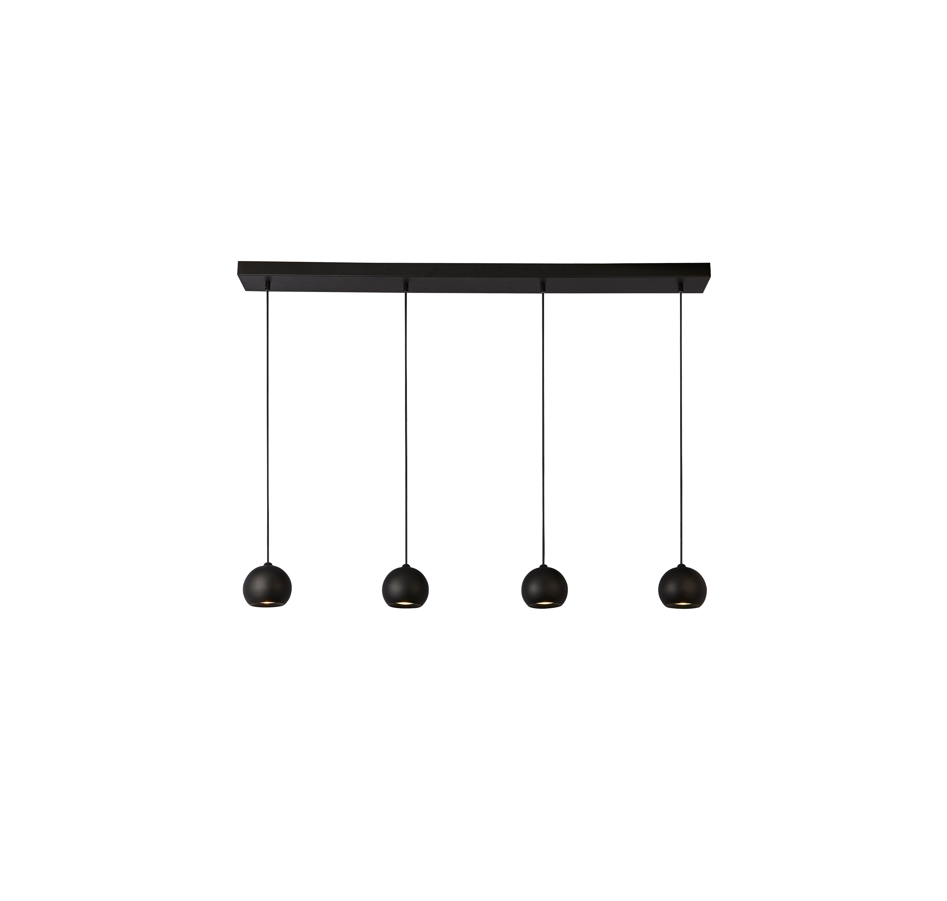Eindhoven  4Lt Bar Pendant - Sand Black Metal