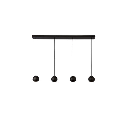 Eindhoven  4Lt Bar Pendant - Sand Black Metal