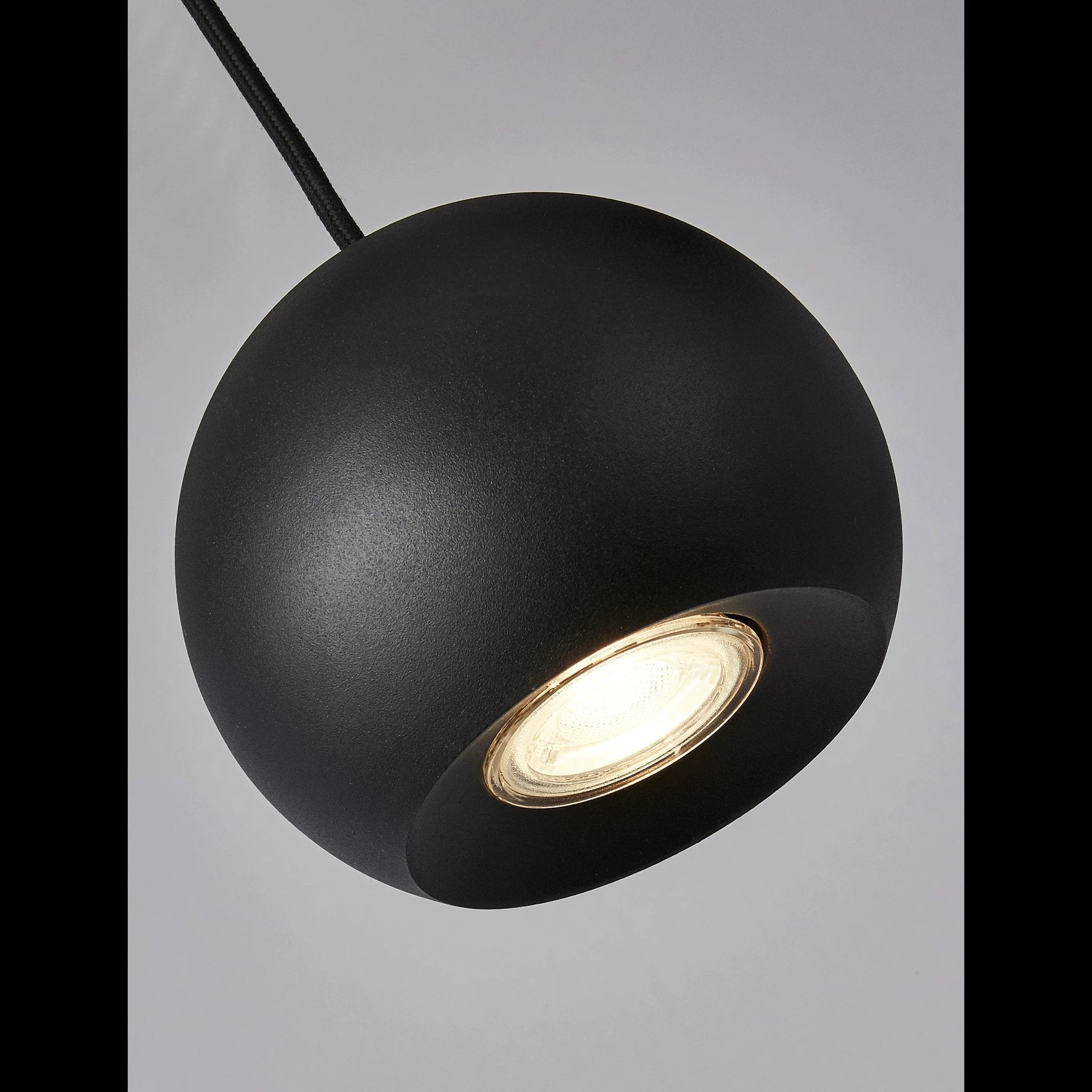 Hanglamp Eindhoven 4Lt Bar - Sand Black Metal by Searchlight