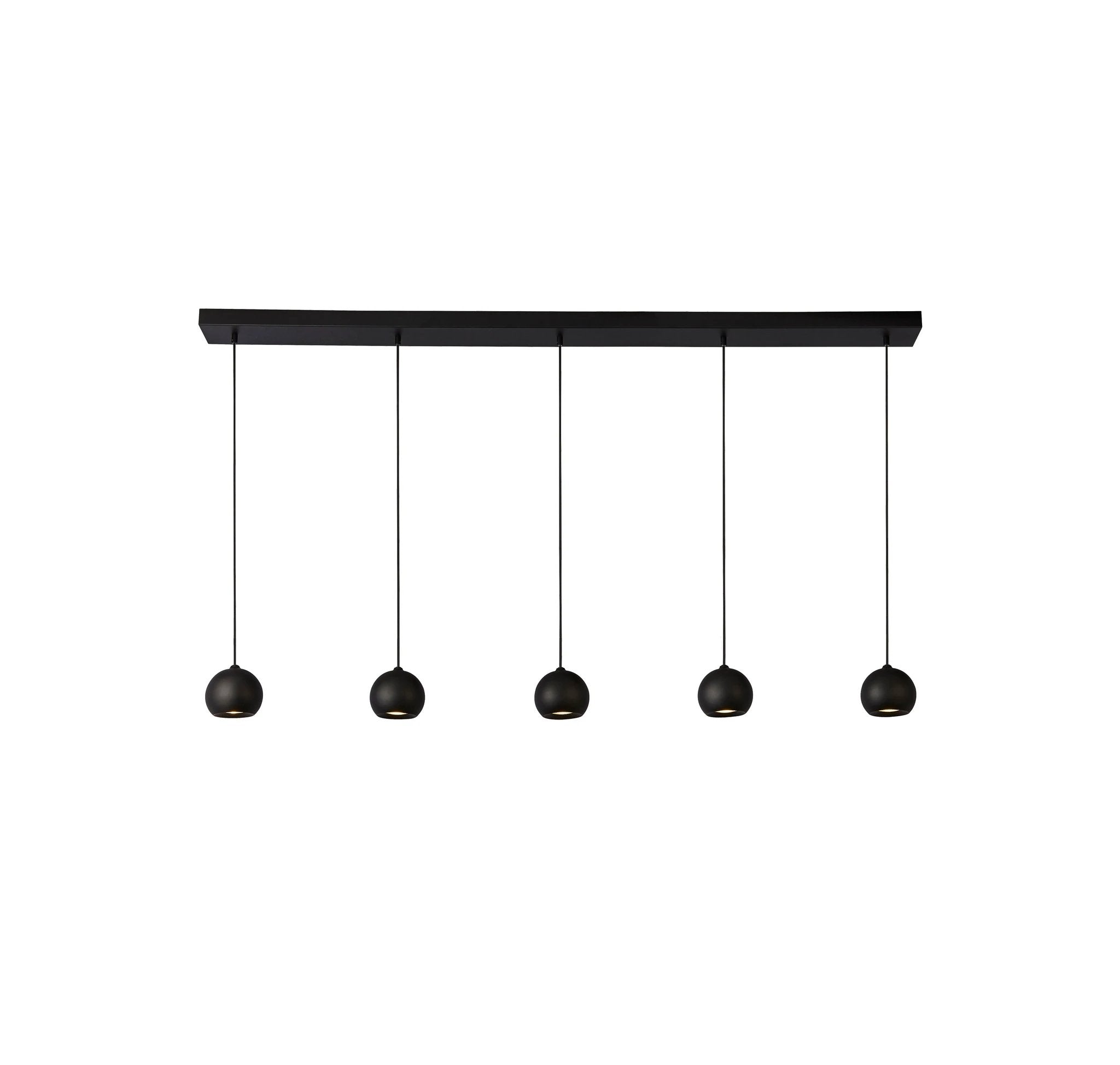 Hanglamp Eindhoven Mini 5Lt - Sand Black Metal by Searchlight
