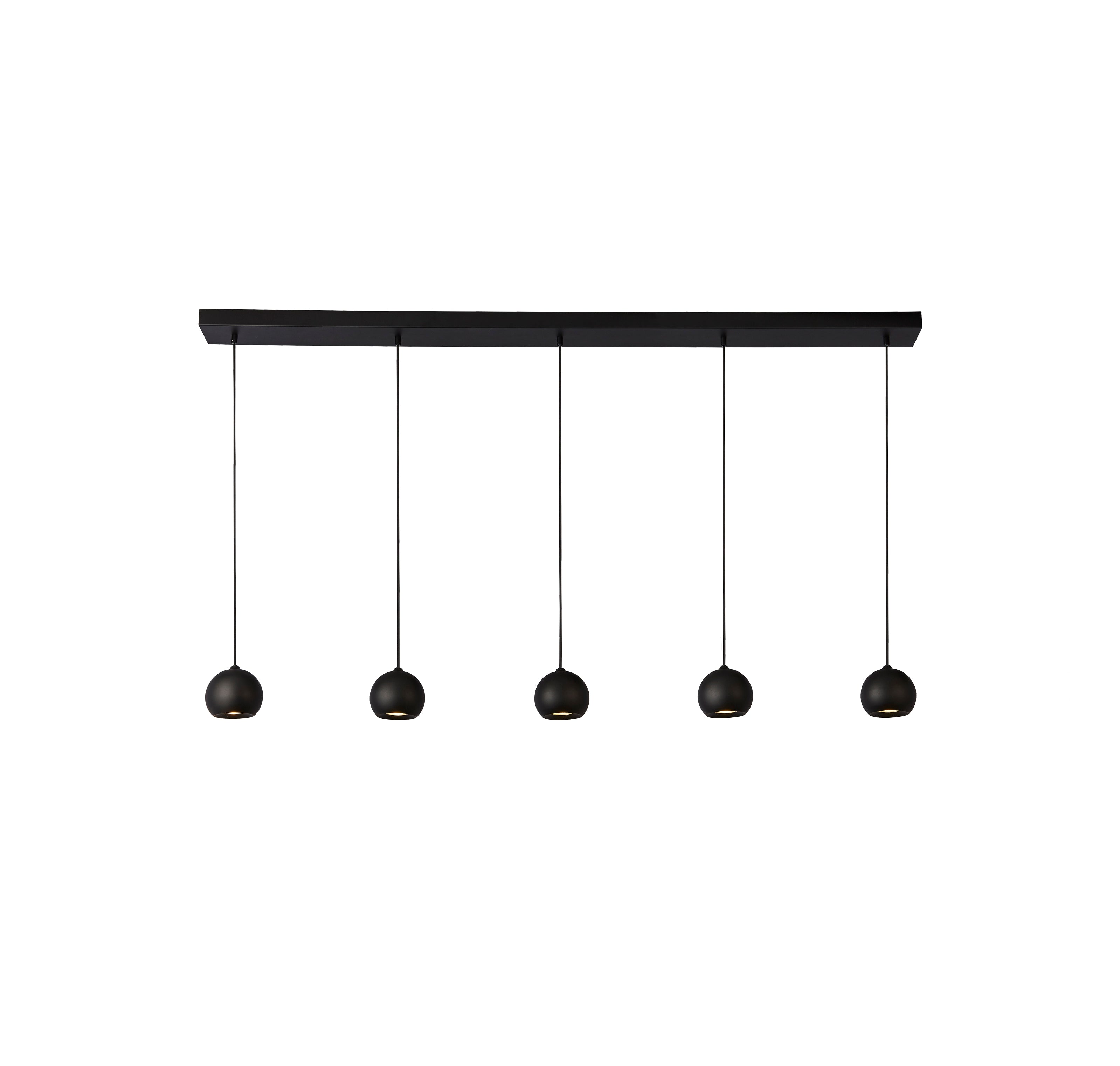 Eindhoven 5Lt Bar Pendant - Sand Black Metal
