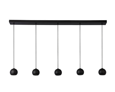 Hanglamp Eindhoven Mini 5Lt - Sand Black Metal by Searchlight