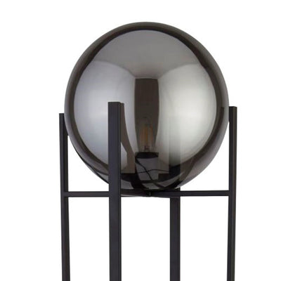 Vloerlamp Amsterdam - Black Metal & Smoked Glass by Searchlight