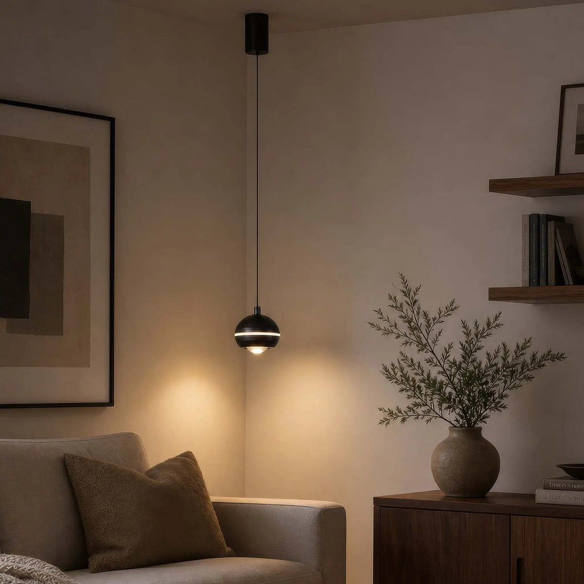 Hanglamp Meteor - Black Nickel by Searchlight