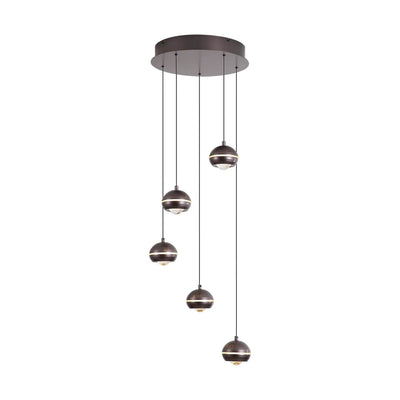 Hanglamp Meteor 5-lichts - Black Nickel by Searchlight