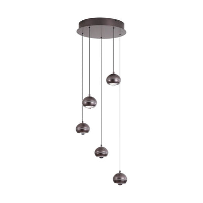 Hanglamp Meteor 5-lichts - Black Nickel by Searchlight