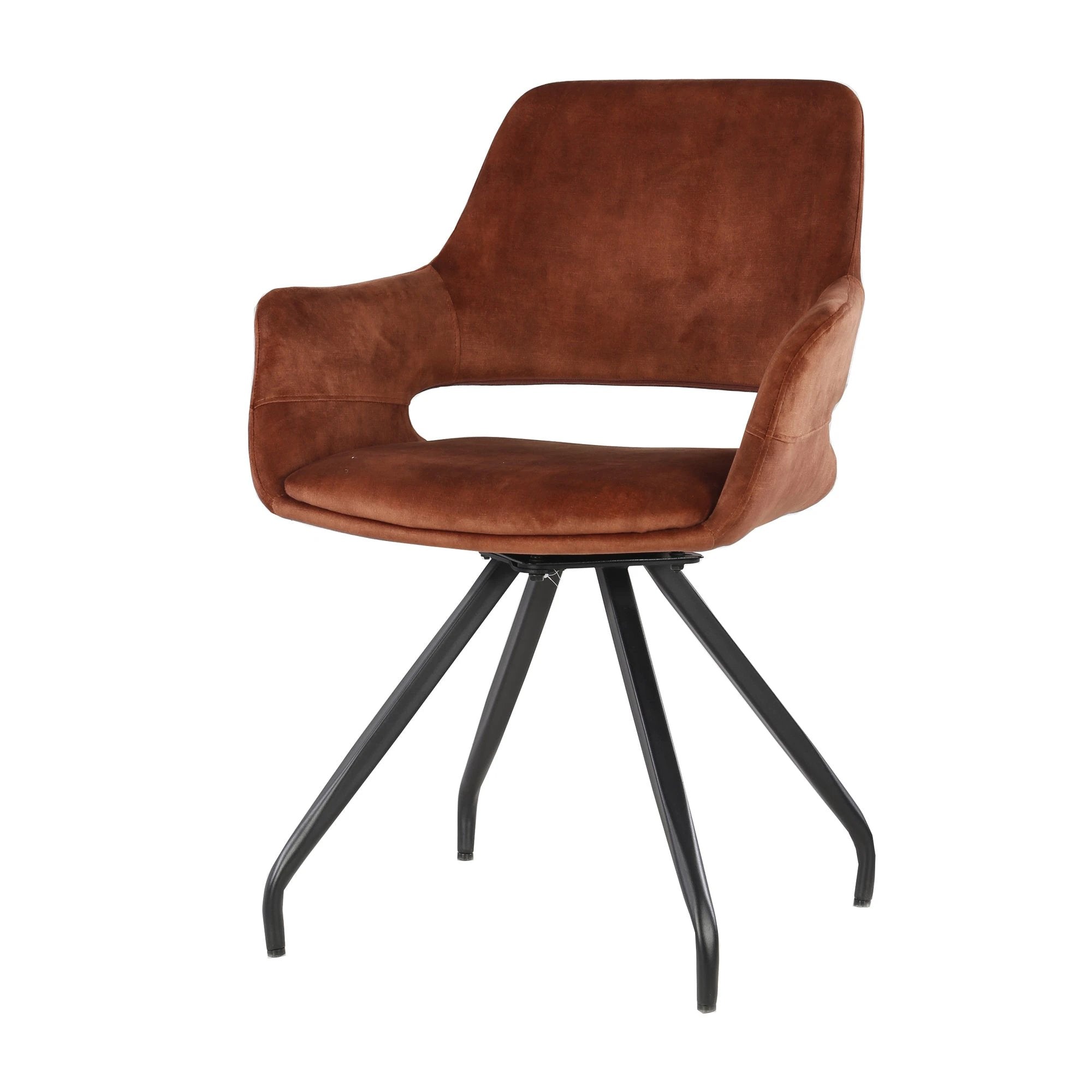 Capp Roestkleurig Fluweel (set van 2) by Livingfurn