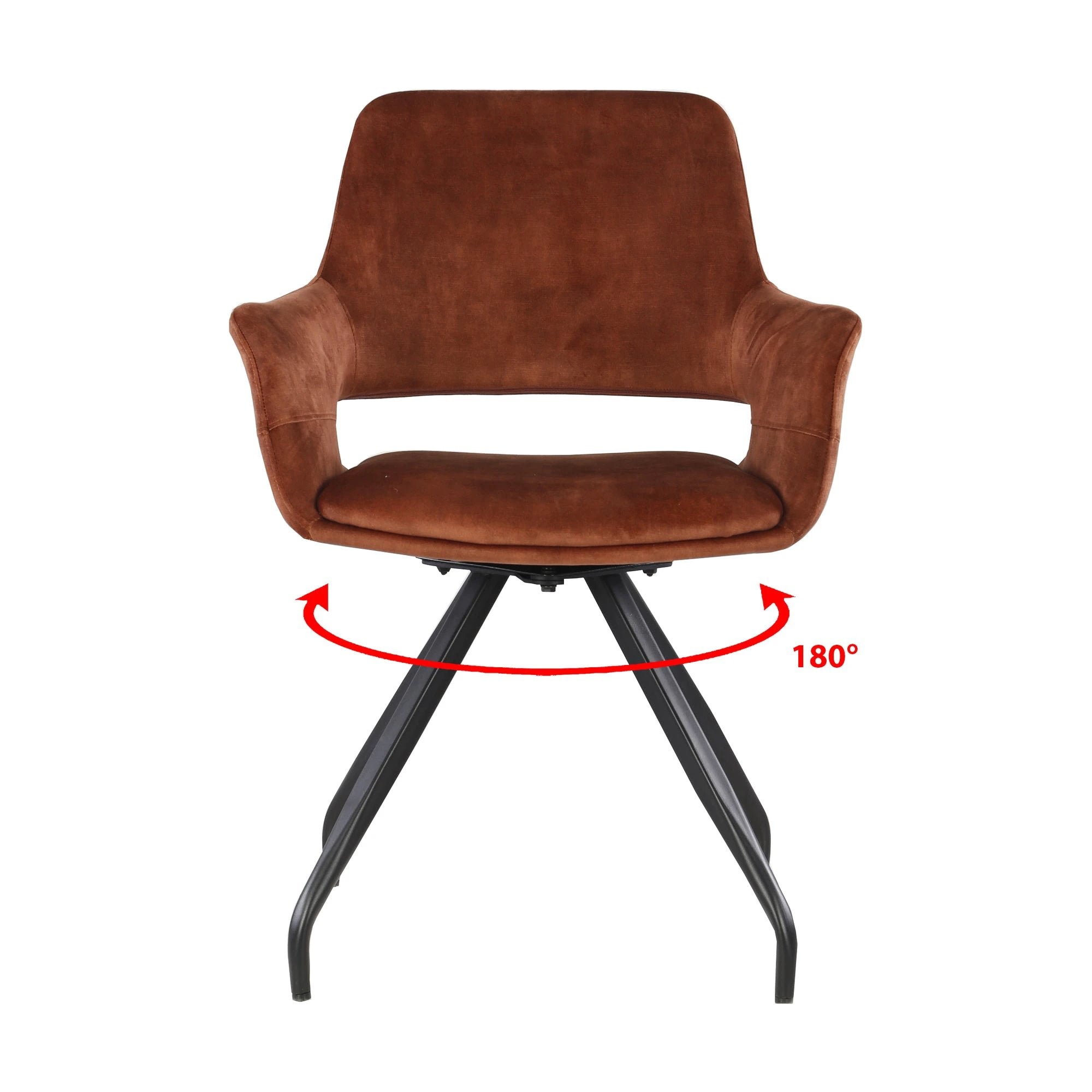 Capp Roestkleurig Fluweel (set van 2) by Livingfurn