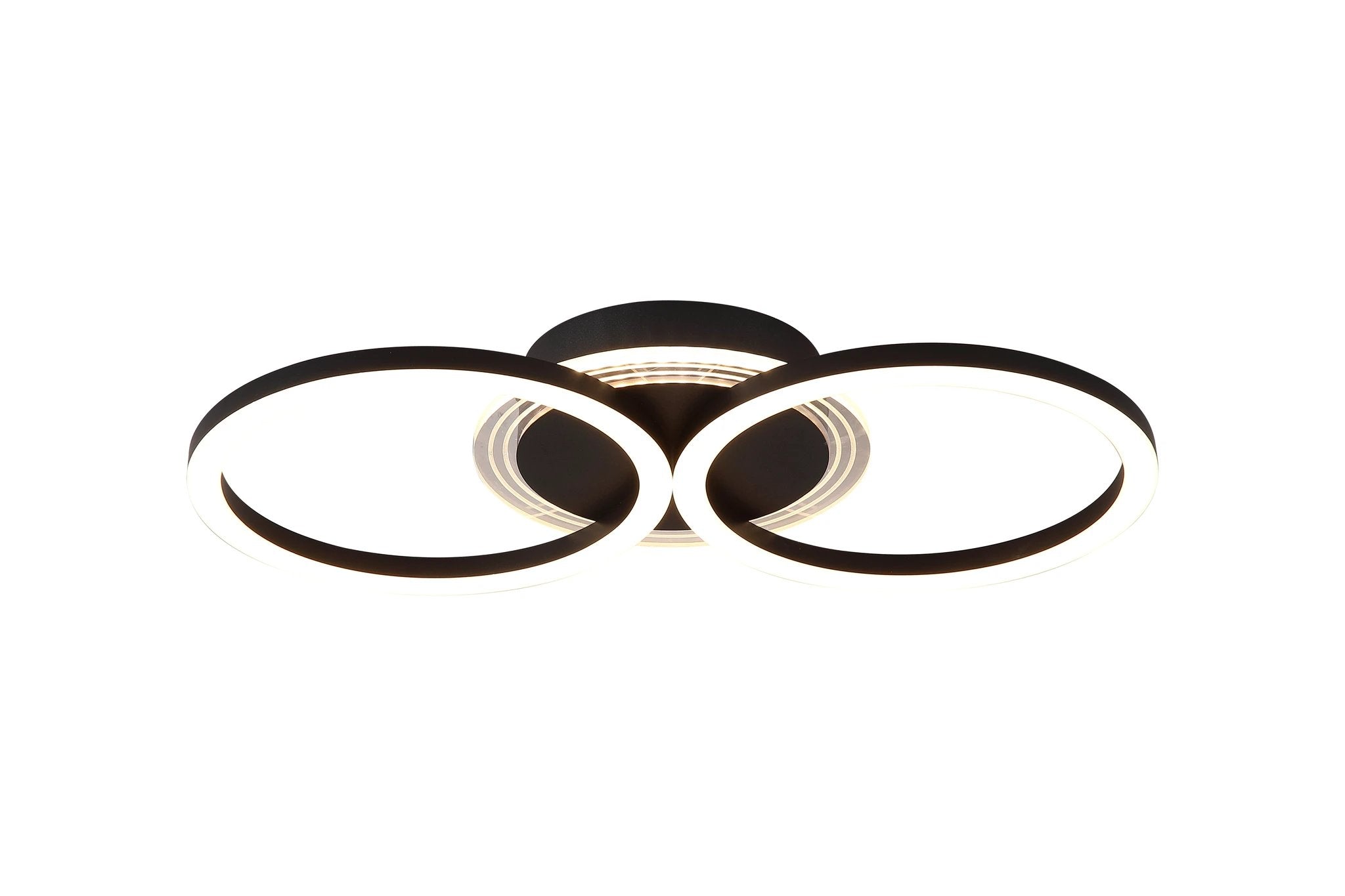 Plafondlamp Contour LED, Matt Black by Searchlight