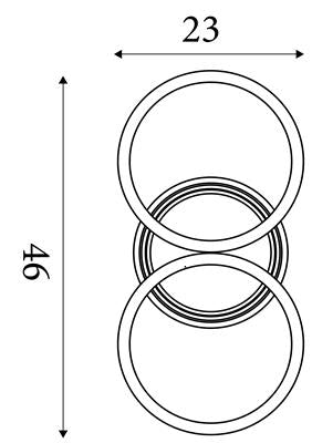 Plafondlamp Contour LED, Matt Black