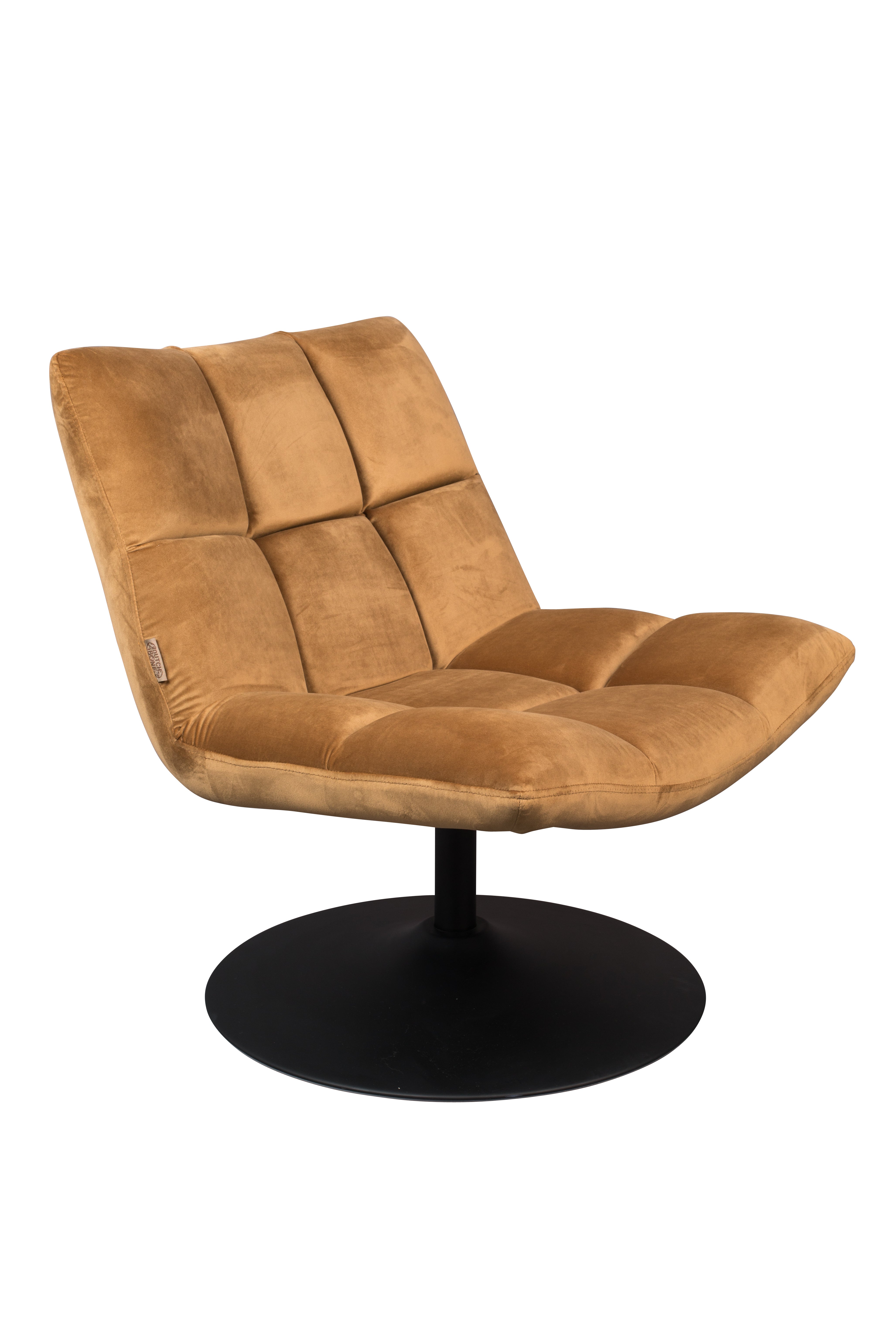 Lounge Chair Bar Velvet Golden Brown
