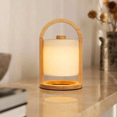 Tafellamp oplaadbaar River licht Bruin Hout by Tavellio - Amsterdam