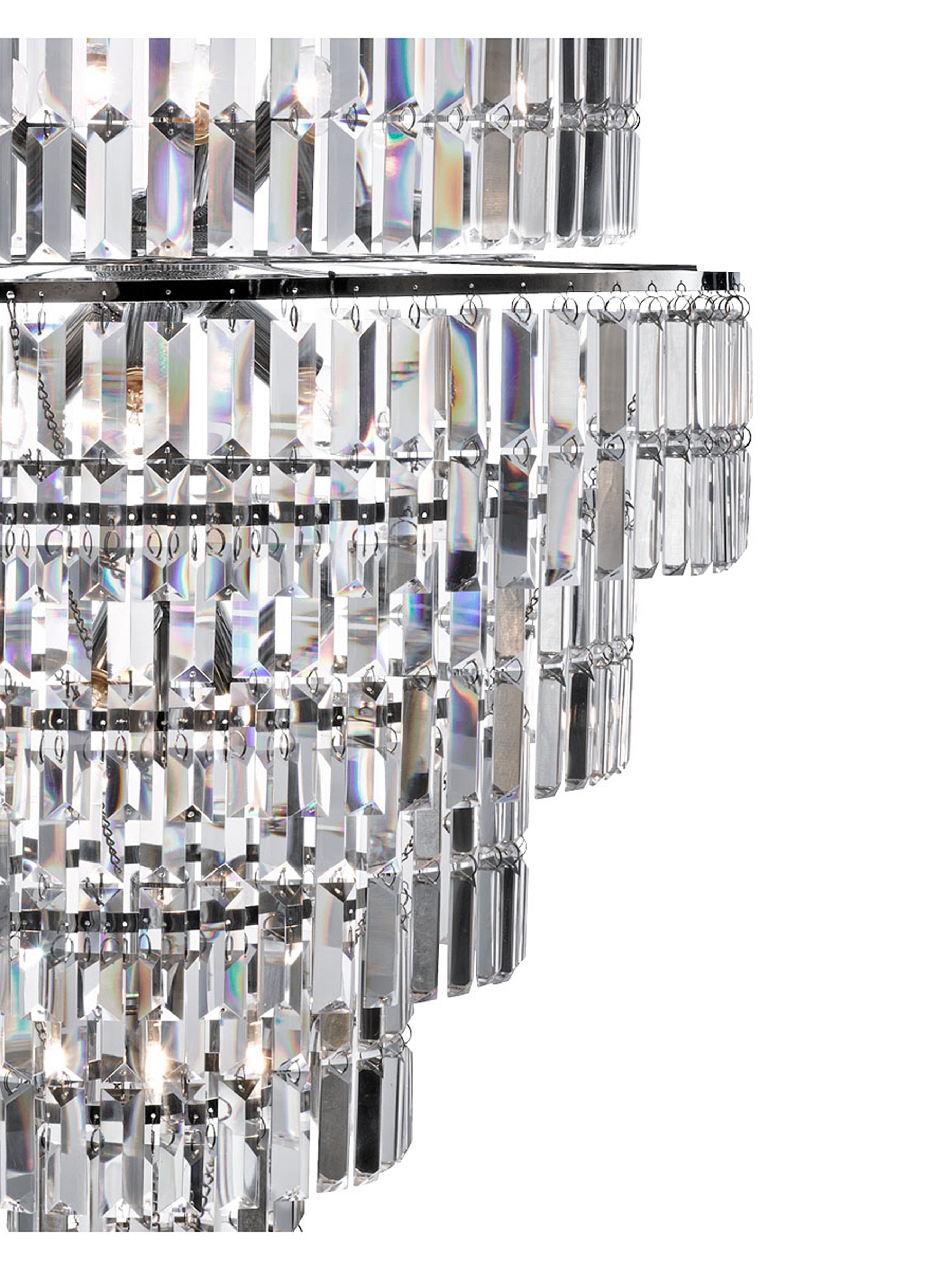 Empire  13Lt Chandelier  - Chrome Metal & Clear Crystal
