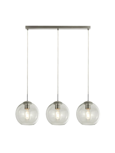 Hanglamp Balls 3Lt Ø20cm - Chrome & Clear Glass by Searchlight