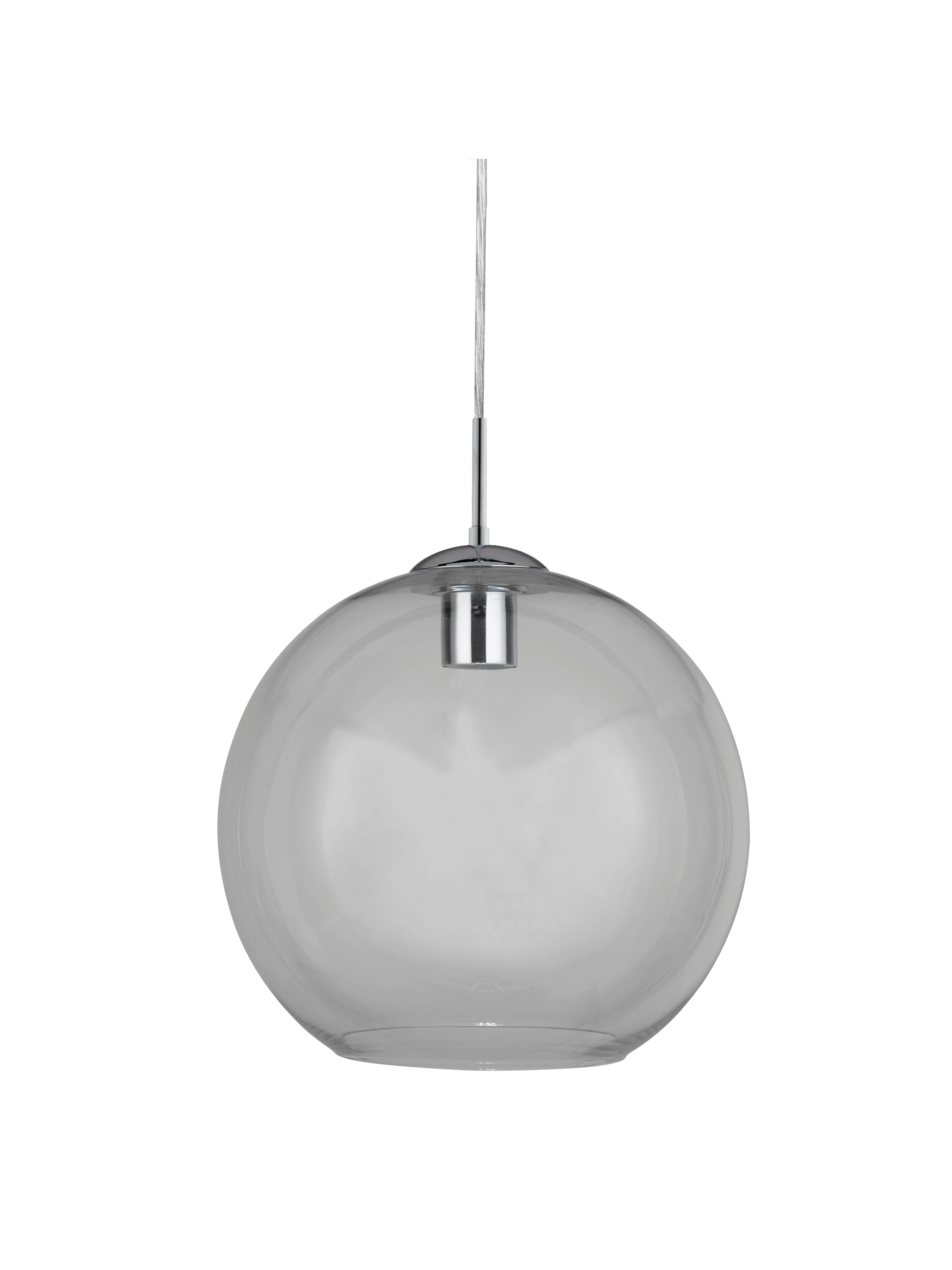 Balls  Pendant  - Chrome Metal & Clear Glass