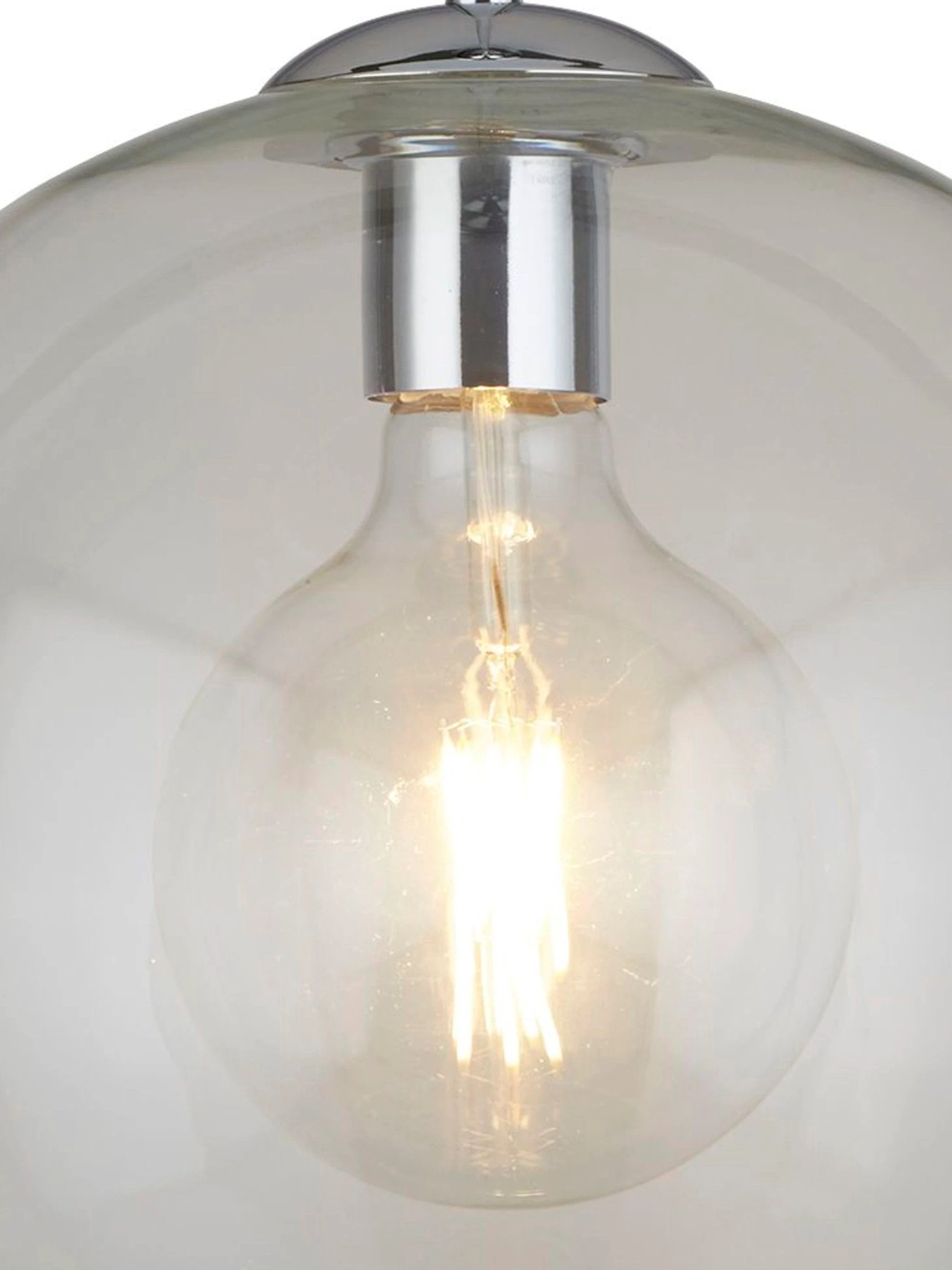 Hanglamp Balls - Chrome Metal & Clear Glass by Searchlight