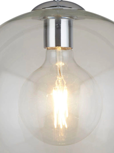Hanglamp Balls - Chrome Metal & Clear Glass by Searchlight