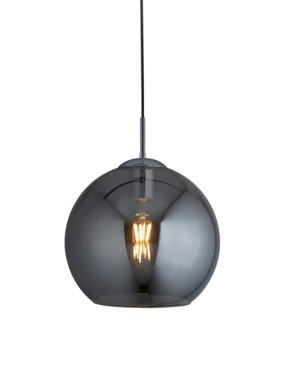 Hanglamp Balls - Chrome Metal & Smoked Glass by Searchlight