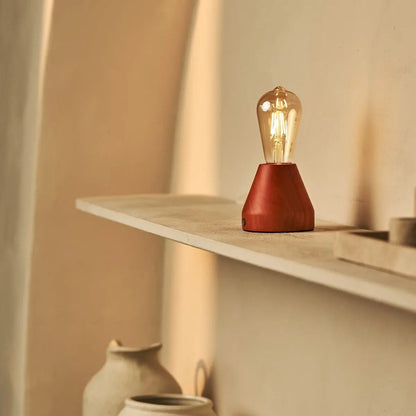 Tafellamp oplaadbaar Zavi kastanje bruin