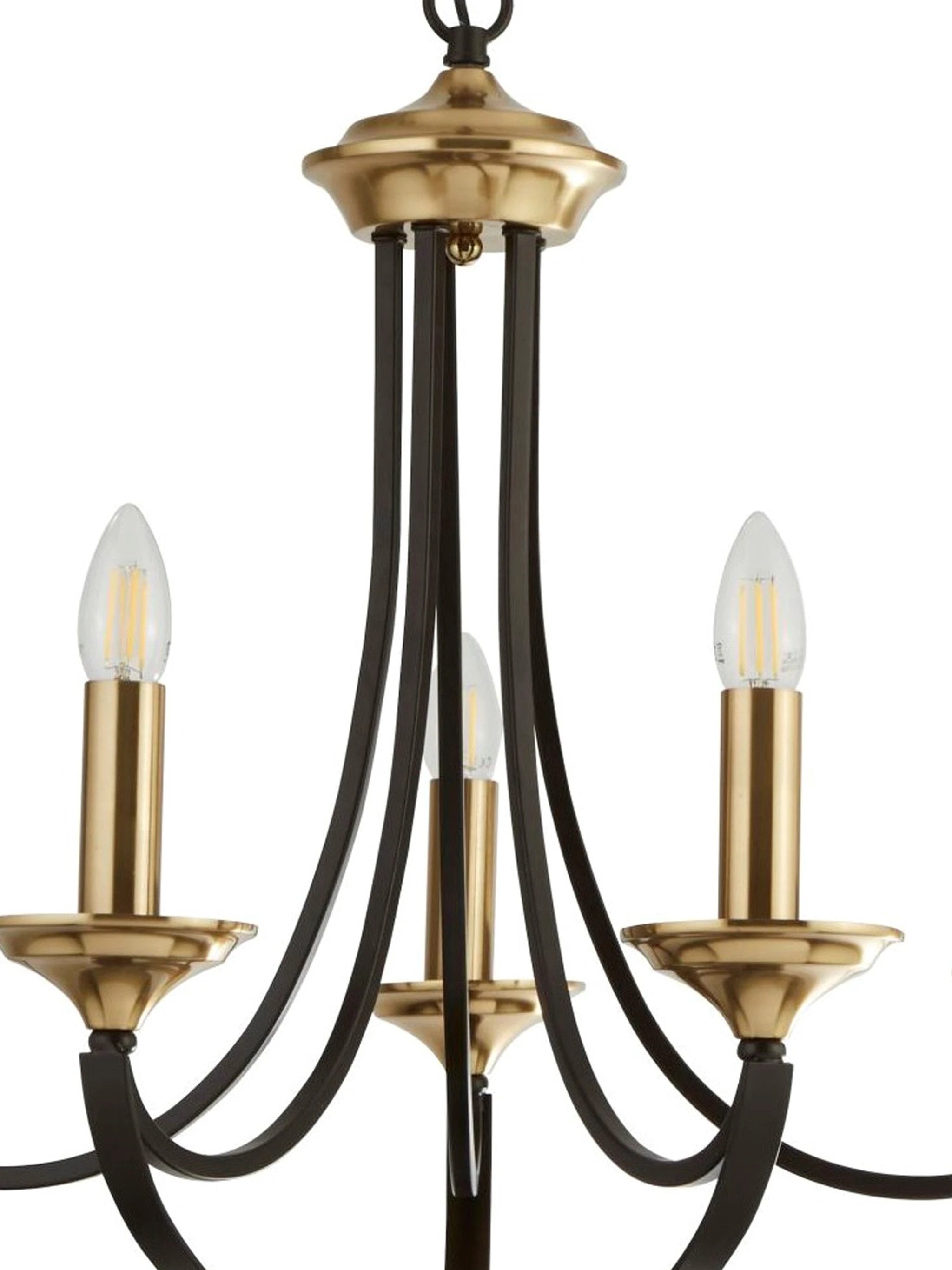 Kroonluchter Belfry 5Lt Dark Bronze & Brown Metal by Searchlight