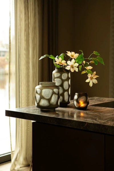 Azize Groene vaas van geslepen glas S by PTMD