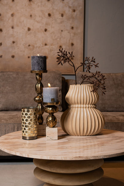 Salontafel Callain Mangohout en Marmer - depauwwonen