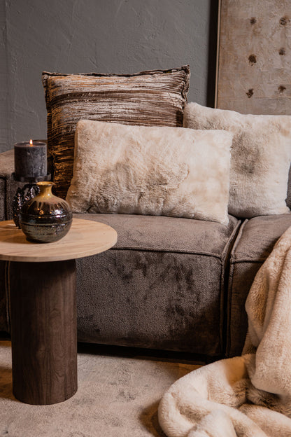 Linde Offwhite Faux Fur Kussen Vierkant S - depauwwonen