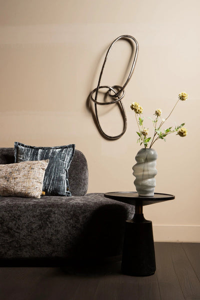 Wun Nikkel Gegoten Aluminium Knoop Wanddecoratie by PTMD