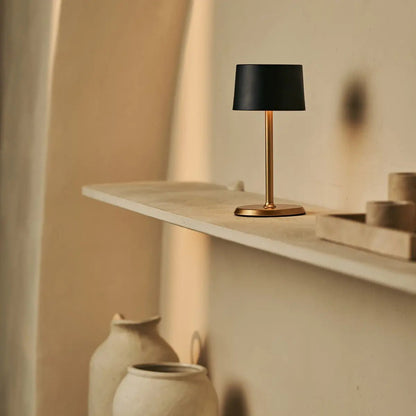 Tafellamp oplaadbaar David Zwart & Goud 2 op 1 met verstelbare hoogte