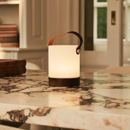 Tafellamp oplaadbaar Avery donkerbruin hout