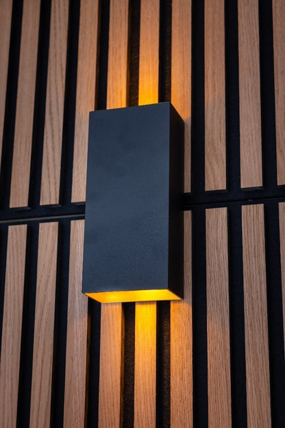 Wandlamp David black/gold (set van 2)