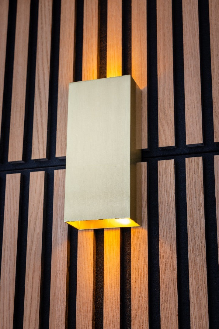 Wandlamp David messing (set van 2)