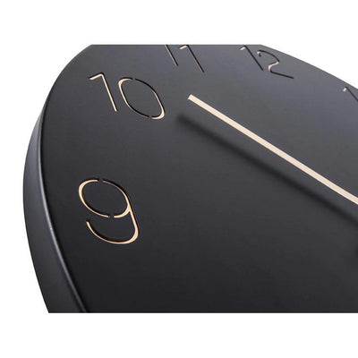 Wandklok charme gegraveerde cijfers Zwart by Karlsson