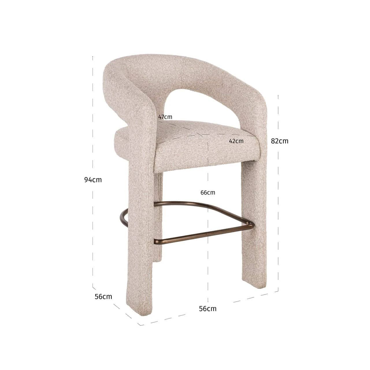 Barstoel Belle biscotti by Richmond Interiors