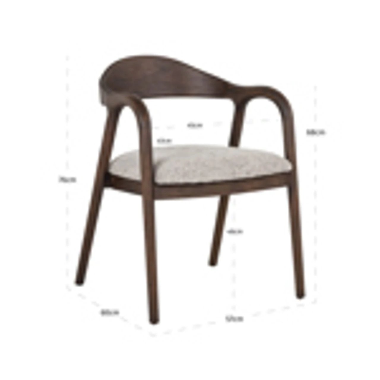 Eetkamerstoel Mihara mocca chique vlamvertragend by Richmond Interiors