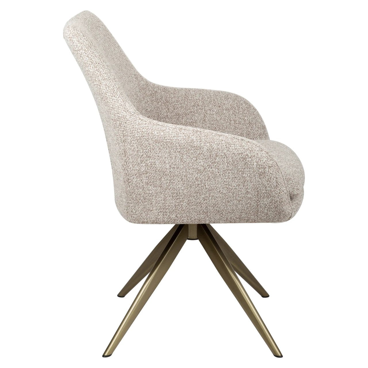 Eetkamerstoel Lisonne cayennebruin draaibaar vlamvertragend by Richmond Interiors