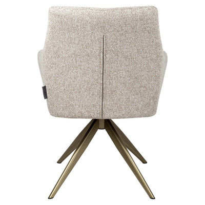 Eetkamerstoel Lisonne cayennebruin draaibaar vlamvertragend by Richmond Interiors