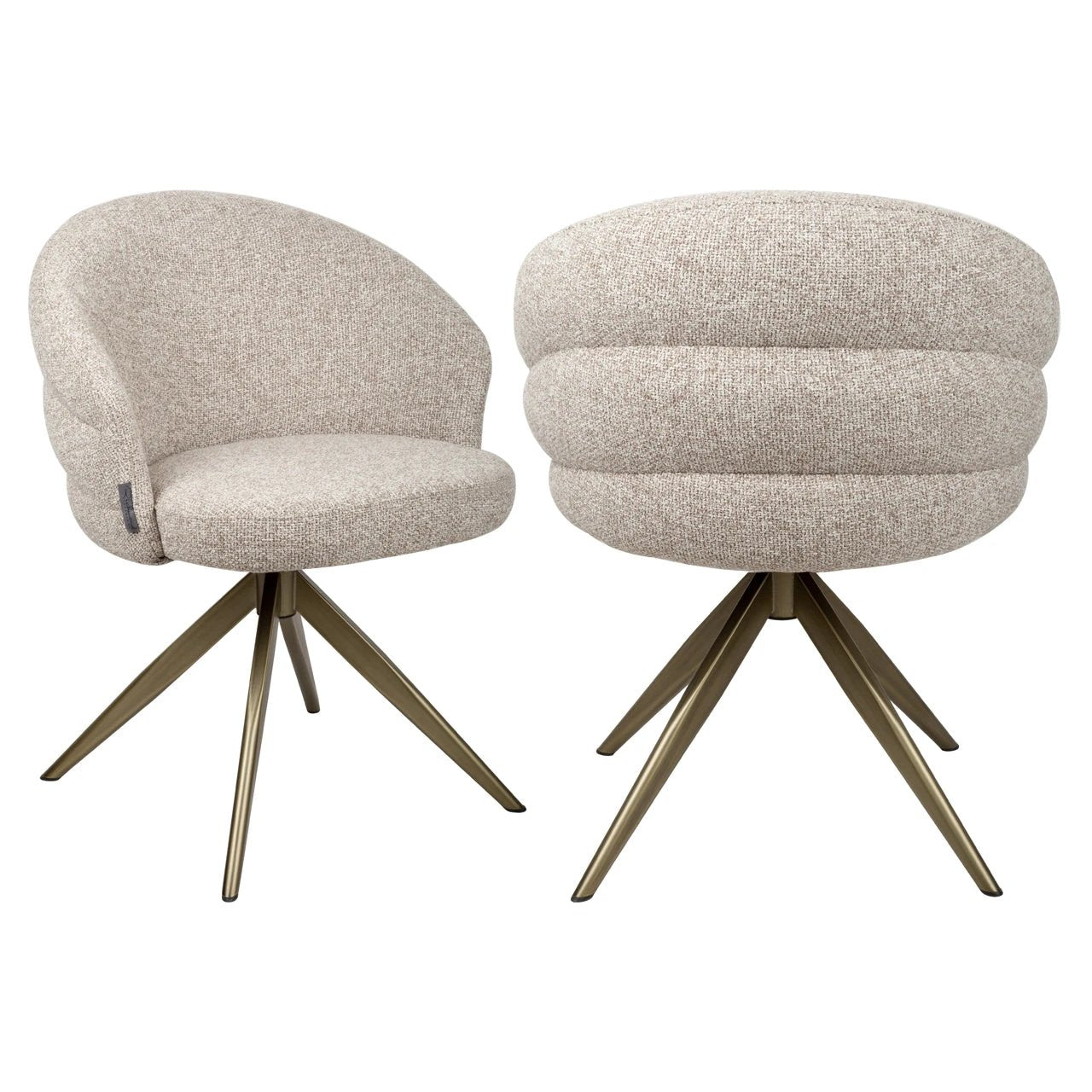 Eetkamerstoel Zendaya cayennebruin draaibaar vlamvertragend by Richmond Interiors