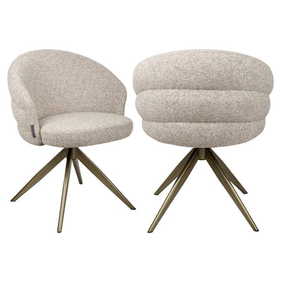 Eetkamerstoel Zendaya cayennebruin draaibaar vlamvertragend by Richmond Interiors