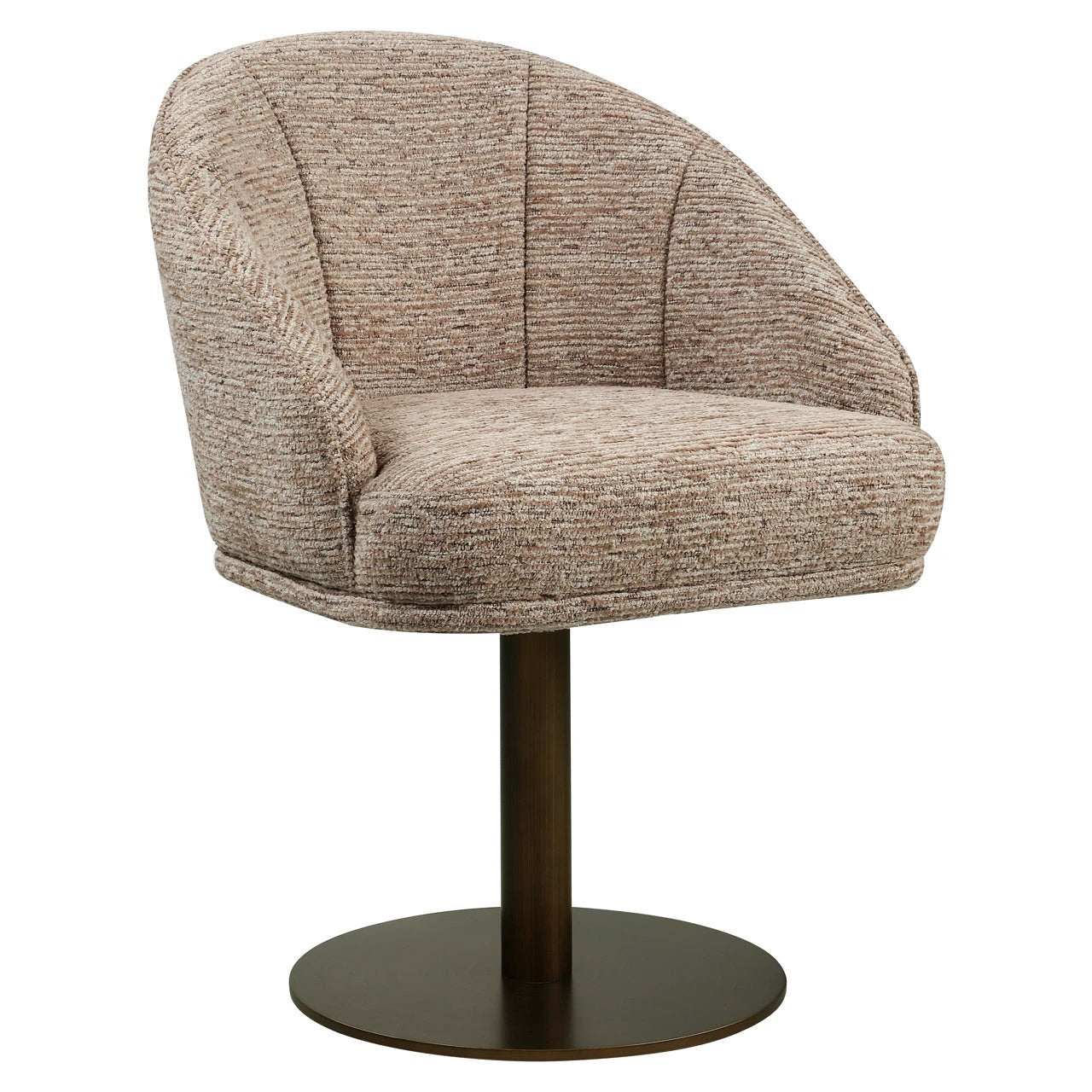 Eetkamerstoel Beverly mokka lineair draaibaar by Richmond Interiors