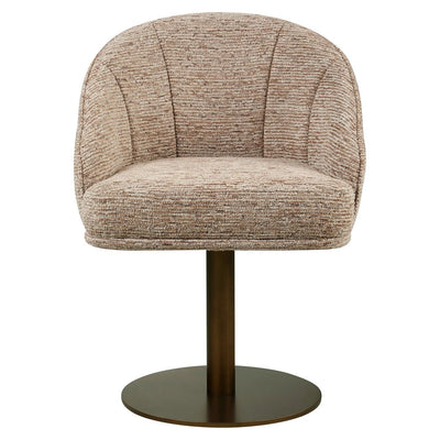 Eetkamerstoel Beverly mokka lineair draaibaar by Richmond Interiors