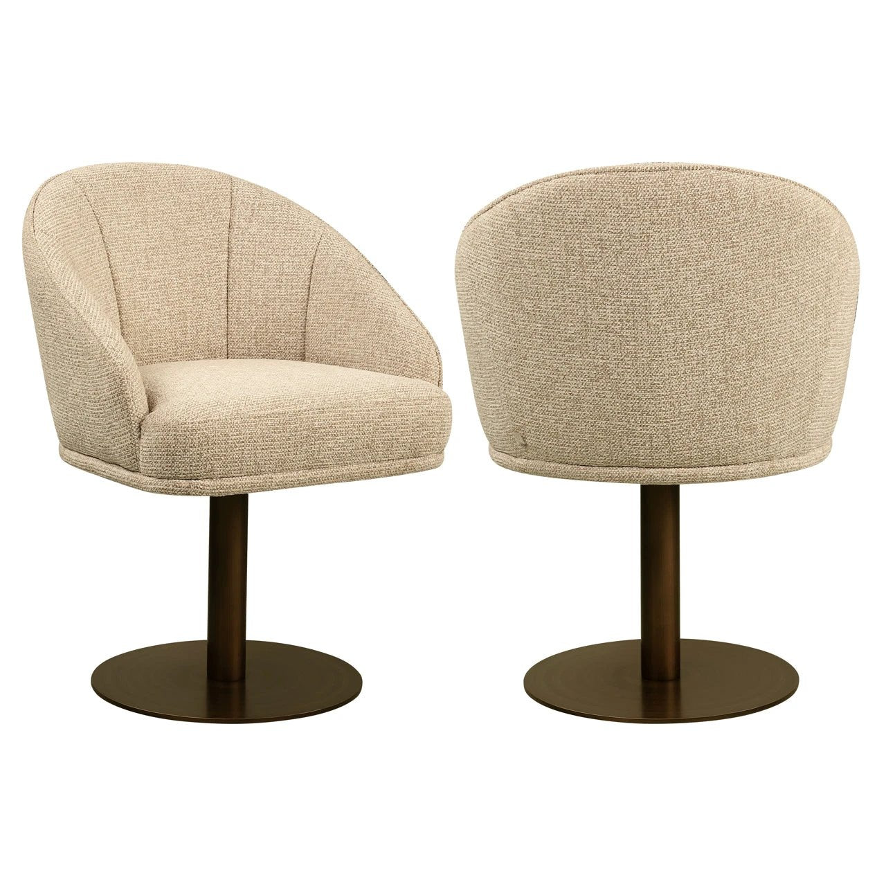 Eetkamerstoel Beverly naturel chique draaibaar by Richmond Interiors
