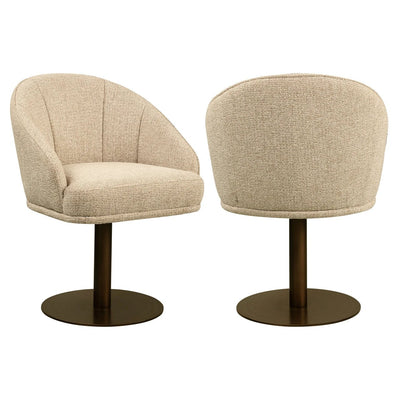 Eetkamerstoel Beverly naturel chique draaibaar by Richmond Interiors