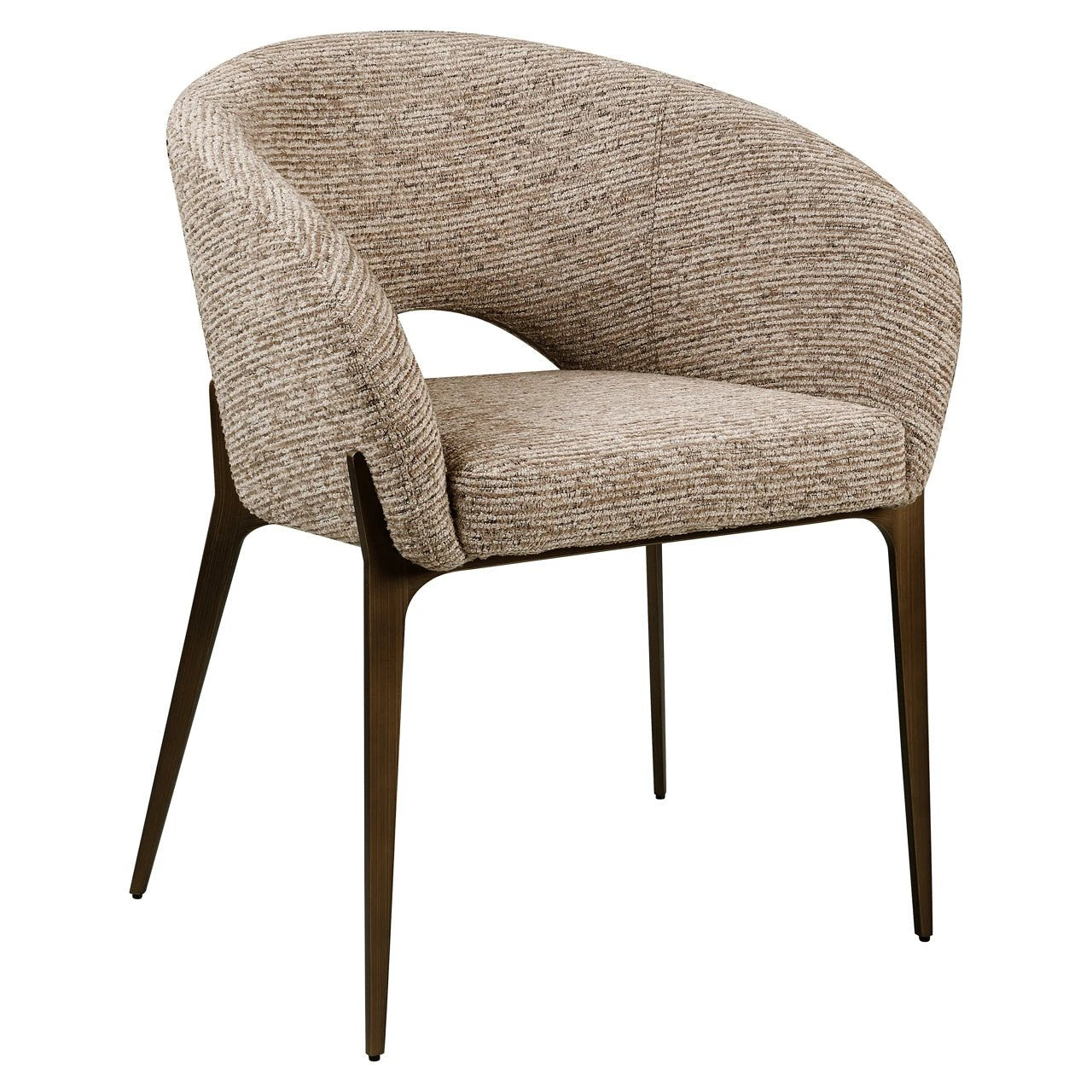 Eetkamerstoel Kenzi mocca lineair brandvertragend by Richmond Interiors