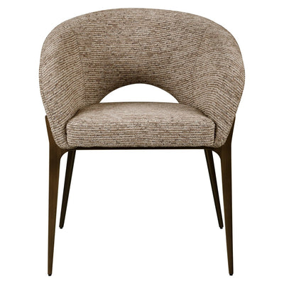 Eetkamerstoel Kenzi mocca lineair brandvertragend by Richmond Interiors